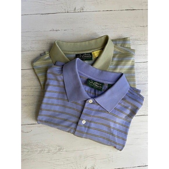 Bundle of TWO Amen Corner Golf Polo Shirt Sz L - Picture 9 of 9